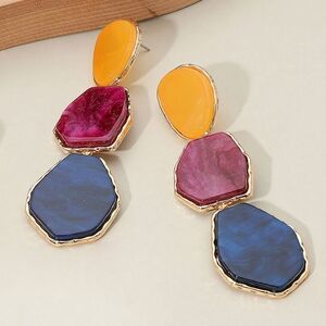 Elegant Multicolor Geometric Earrings